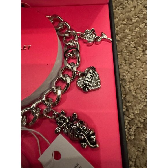 NWT Ed Hardy Silver Charm Watch Bracelet - Picture 4 of 5